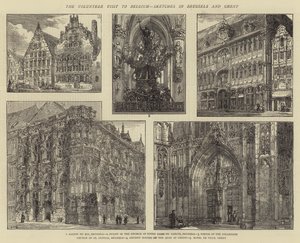 Het Vrijwilligersbezoek aan België, Schetsen in Brussel en Gent